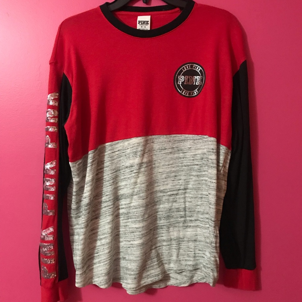 Long sleeve sequence PINK shirt
